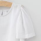 Cool Club, Bluza alba cu maneca scurta din sifon pentru fete