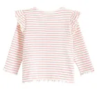 Cool Club, Bluza cu maneca lunga pentru fete, din tricot striat, alb