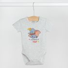 Cool Club, Body cu maneca scurta pentru baieti, mix, imprimeu Dumbo, set, 3 buc.