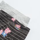Cool Club, Colanti pentru fete, gri, negru-grafit, imprimeu Peppa Pig, set 2 buc.