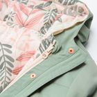 Cool Club, Geaca cu gluga pentru fete, 3in1, verde-roz, imprimeu frunze