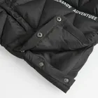 Cool Club, Geaca lunga cu gluga pentru fete, calduroasa, negru