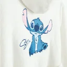 Cool Club, Halat de baie cu gluga pentru fete, alb, imprimeu Lilo si Stitch