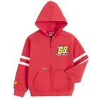 Cool Club, Hanorac cu gluga pentru baieti, cu fermoar, rosu, imprimeu Hot Wheels