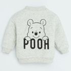 Cool Club, Hanorac pentru baieti, cu fermoar, cu doua fete, gri, imprimeu Winnie the Pooh