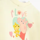 Cool Club, Hanorac pentru fete, cu fermoar, galben, imprimeu Peppa Pig