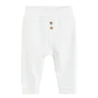 Cool Club, Pantaloni pentru bebelusi, bumbac organic, alb, set, 2 buc.