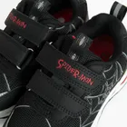 Cool Club, Pantofi sport pentru baieti, negru, talpa cu leduri, imprimeu Spider-Man