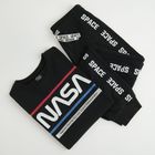 Cool Club, Pijama pentru baieti, negru, imprimeu NASA