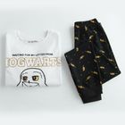 Cool Club, Pijama pentru fete, alb-negru, imprimeu Harry Potter