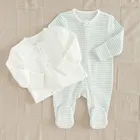 Cool Club, Pijama tip salopeta pentru baieti, alb, set, 2 buc.