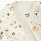 Cool Club, Pijama tip salopeta pentru baieti, bej, set, 2 buc.