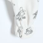 Cool Club, Pijama tip salopeta pentru bebelusi, bumbac organic, ecru, imprimeu Winnie the Pooh