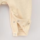 Cool Club, Pijama tip salopeta pentru fete, bumbac organic, ecru, imprimeu Bambi