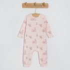 Cool Club, Pijama tip salopeta pentru fete, ecru, roz, imprimeu Bambi, set 3 buc.