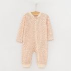 Cool Club, Pijama tip salopeta pentru fete, ecru, roz, set 2 buc.