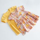 Cool Club, Rochie cu maneca scurta pentru fete, galben, roz, set, 2 buc.