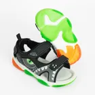 Cool Club, Sandale pentru baieti, negru, talpa cu leduri