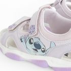 Cool Club, Sandale pentru fete, violet, talpa cu leduri, brant din piele, imprimeu Lilo si Stitch