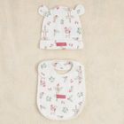Cool Club, Set pentru bebelusi, Body cu maneca lunga, Pantaloni cu botosei, Caciula, Baveta, ecru, imprimeu Winnie the Pooh