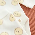 Cool Club, Set pentru bebelusi, Body cu maneca lunga, Pantaloni, din tricot striat, alb