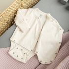 Cool Club, Set pentru bebelusi, Body cu maneca lunga, Pantaloni fara botosei, bej