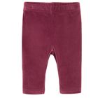 Cool Club, Set pentru fete, Bluza, Colanti, din tricot striat, velur, burgundia