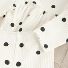 Cool Club, Set pentru fete, Bluza cu maneca lunga, Colanti, din tricot striat, ecru