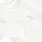 Cool Club, Set pentru fete, Body cu maneca lunga, Salopeta cu botosei, alb