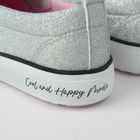 Cool Club, Tenisi tip slip on pentru fete, argintiu
