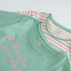 Cool Club, Tricou pentru fete, verde, ecru, set 2 buc.