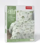 Dinozauri, set lenjerie de pat single, 160-200 cm