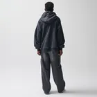 Hanorac cenusiu-negru cu croiala oversize unisex NOWEAR