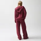 Hanorac oversize bordo cu fermoar unisex NOWEAR
