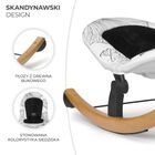 Kinderkraft, Finio, sezlong cu functie de balansoar, negru/alb