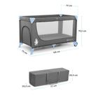 Kinderkraft, Joy, patut de calatorie 2in1 cu accesorii, albastru