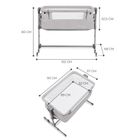 Kinderkraft, Neste Up, patut atasabil (co-sleeper) 3in1, gri