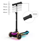 Kinderkraft, RAKET UP, trotineta LED cu 3 roti cu sezut, 2in1, Black