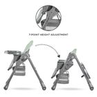 Kinderkraft, Tastee, scaun inalt pliant pentru hranire, Grey
