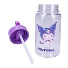 Kuromi, Drink Up, sticla da apa cu pai, violet, 450 ml
