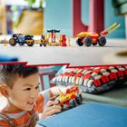 LEGO NINJAGO, Infruntarea dintre Kai in masina si Ras pe motocicleta, 71789