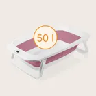 Lionelo, Baby Bubble, cadita de baie pliabila cu termometru, Pink Magnolia