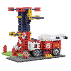 Marioinex, Mini Waffle, City, Statia de pompieri, set de constructie, 280 piese