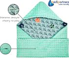 Medi Partners, Padure, patura cu doua fete cu gluga, menta, 85-85 cm