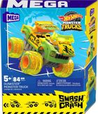 MEGA Hot Wheels, Monster Trucks Gunkster, masina si figurina, set de constructie, 84 piese