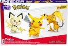 MEGA Pokemon, Pikachu Trio Evolution, set de constructie, 621 piese
