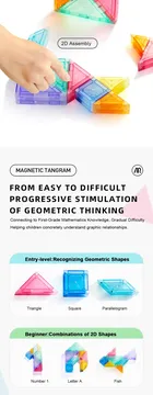 Mideer, Tangram, blocuri magnetice 3D cu clepsidra