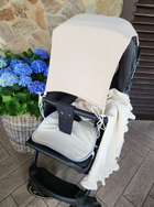 MimiNu, baldachin pentru carucior, protectie de soare, muselina de bumbac, bej