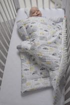 MimiNu, cearceaf frotte cu elastic, albastru deschis, 70-140 cm