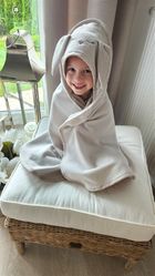 MimiNu, Iepurasul, halat de baie, din bambus, mokka, 100-100 cm